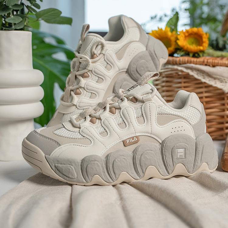 FILA斐乐可颂鞋面包鞋老爹鞋女鞋厚底增高运动鞋休闲鞋F12W342103