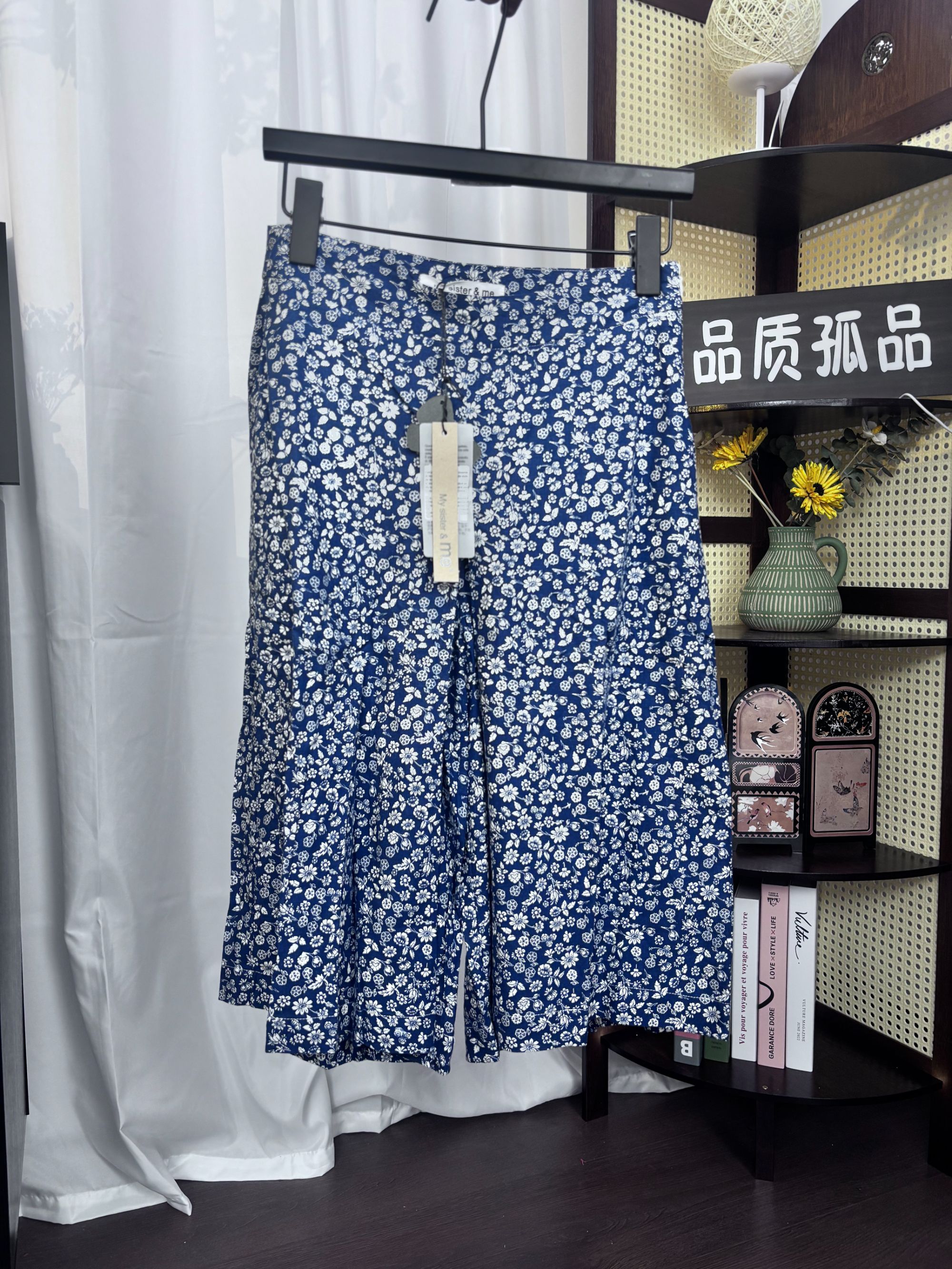 女款阔腿碎花5分短裤