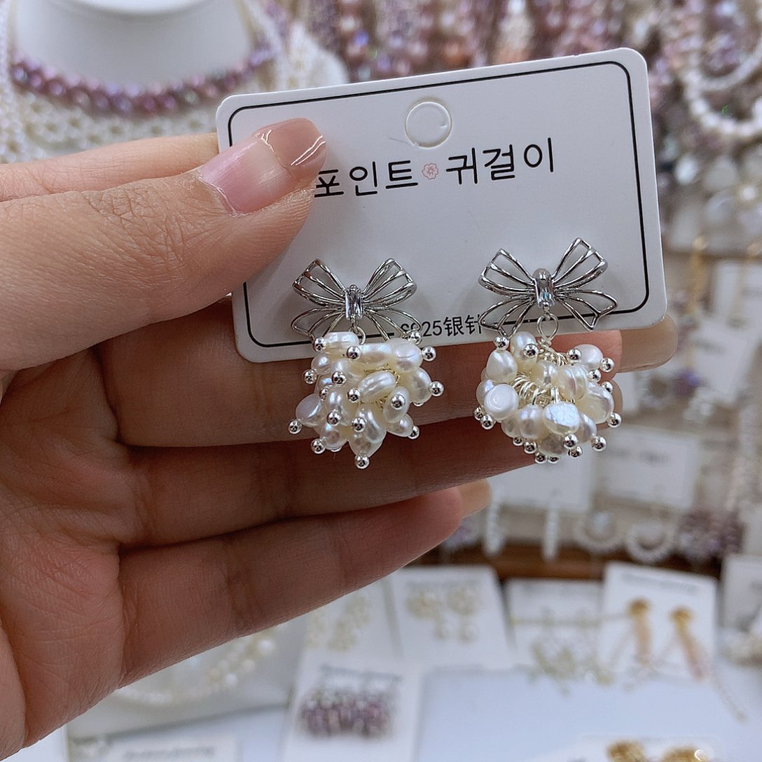 项链银S925镀金镶嵌淡水珍珠