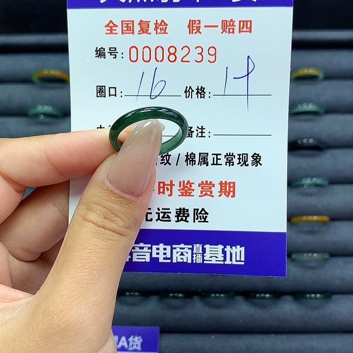 翡翠戒指未镶嵌     8239