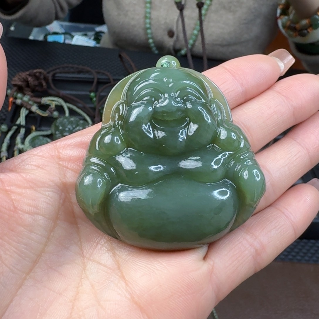 和田玉（碧玉）颈饰未镶嵌