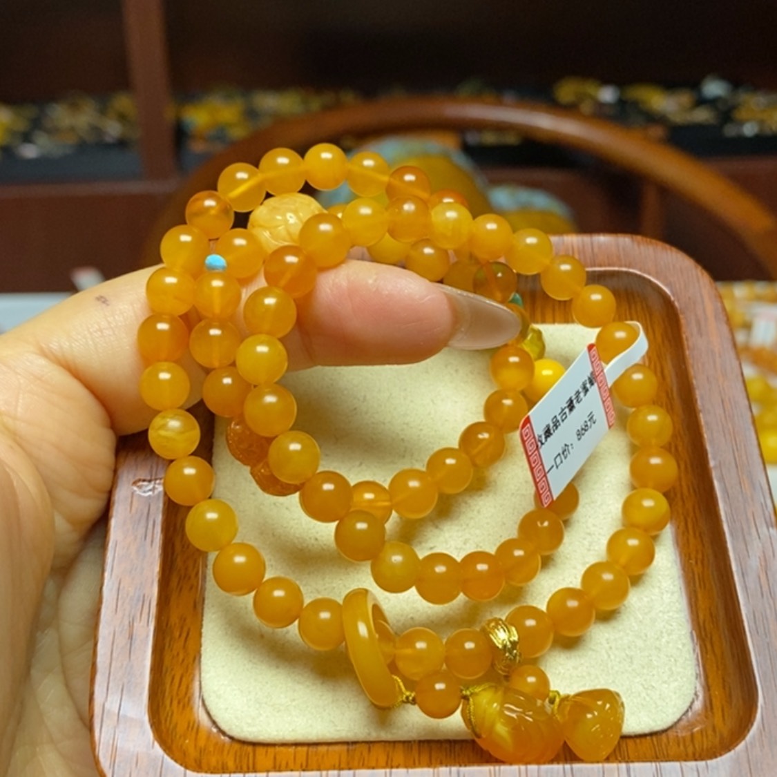 【闪购商品】蜜蜡手链未镶嵌手串