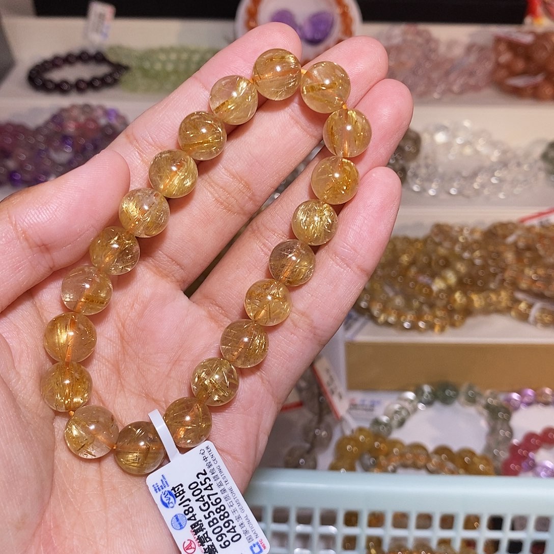 发晶手链未镶嵌睿*宝发晶10mm