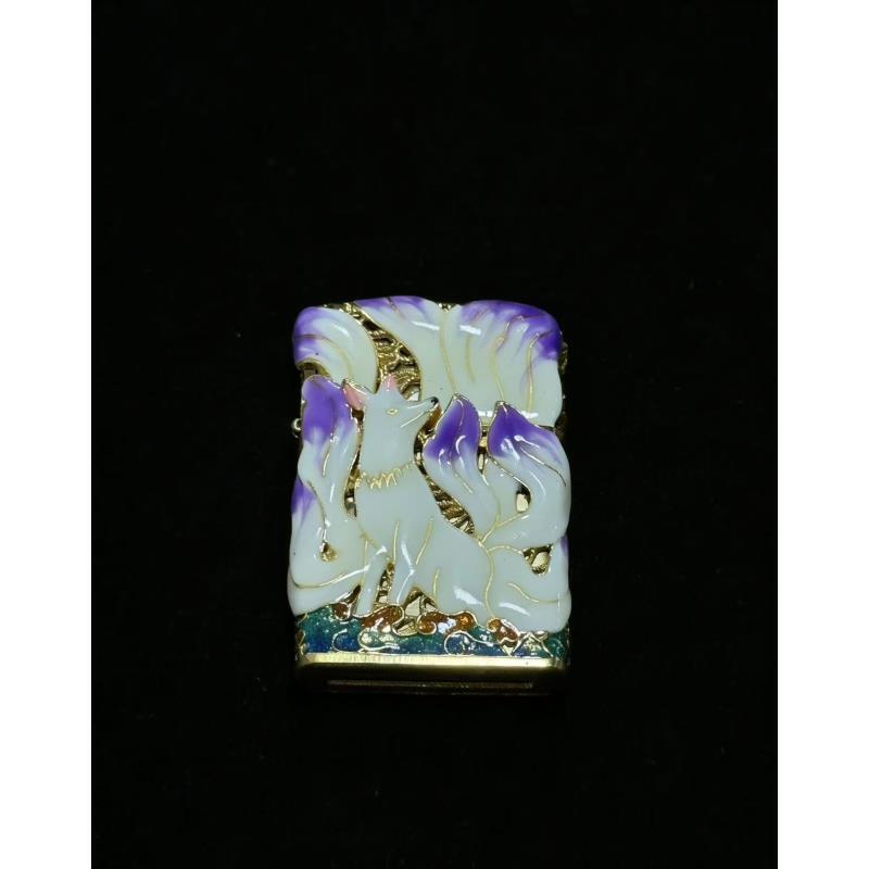 法郎彩九尾紫色打火机【全新机无油】