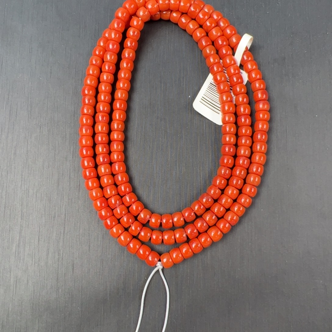 南红玛瑙未镶嵌（满肉直切长链毛衣链5.5mm