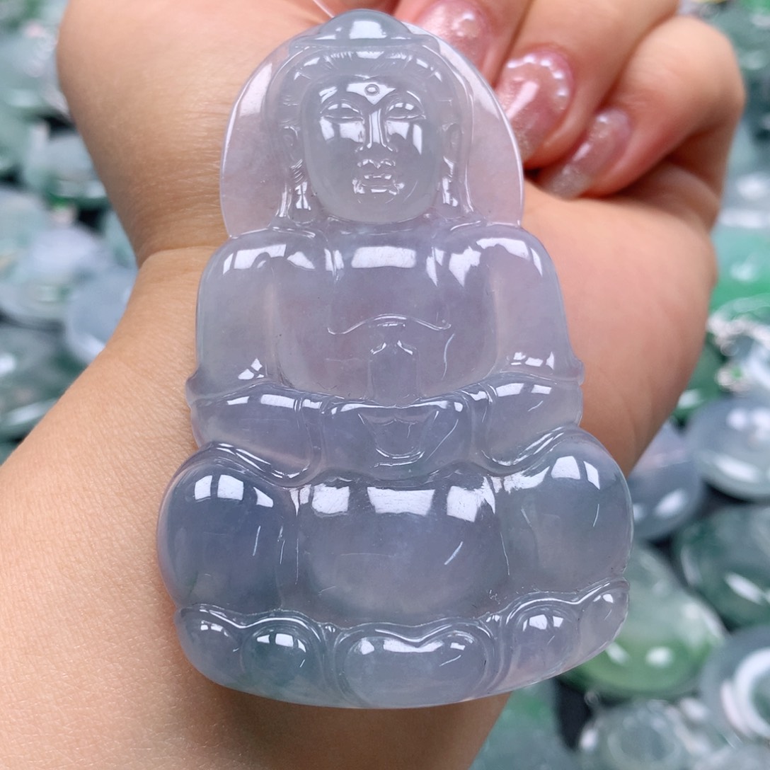 翡翠颈饰未镶嵌龙**筑天然翡翠