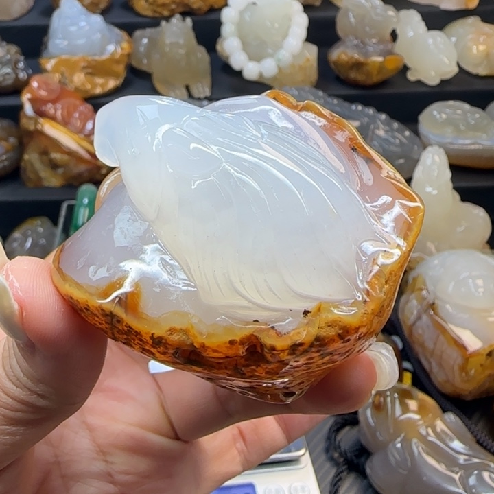 玛瑙/玉髓合金摆件