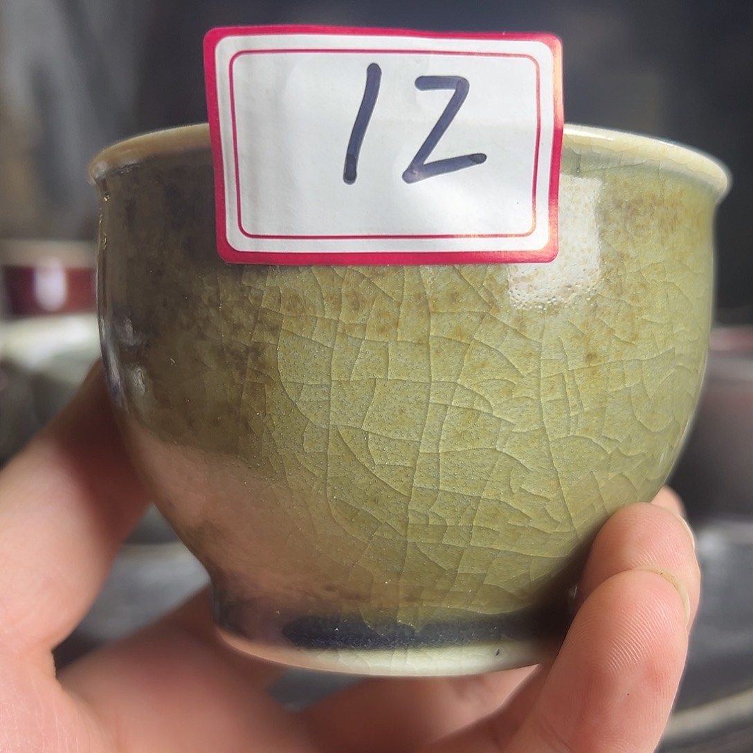 杯子瑕品钧瓷拉坯炭烧主人杯