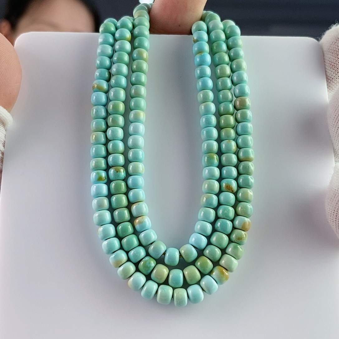 绿松石珠宝奇石未镶嵌5mm