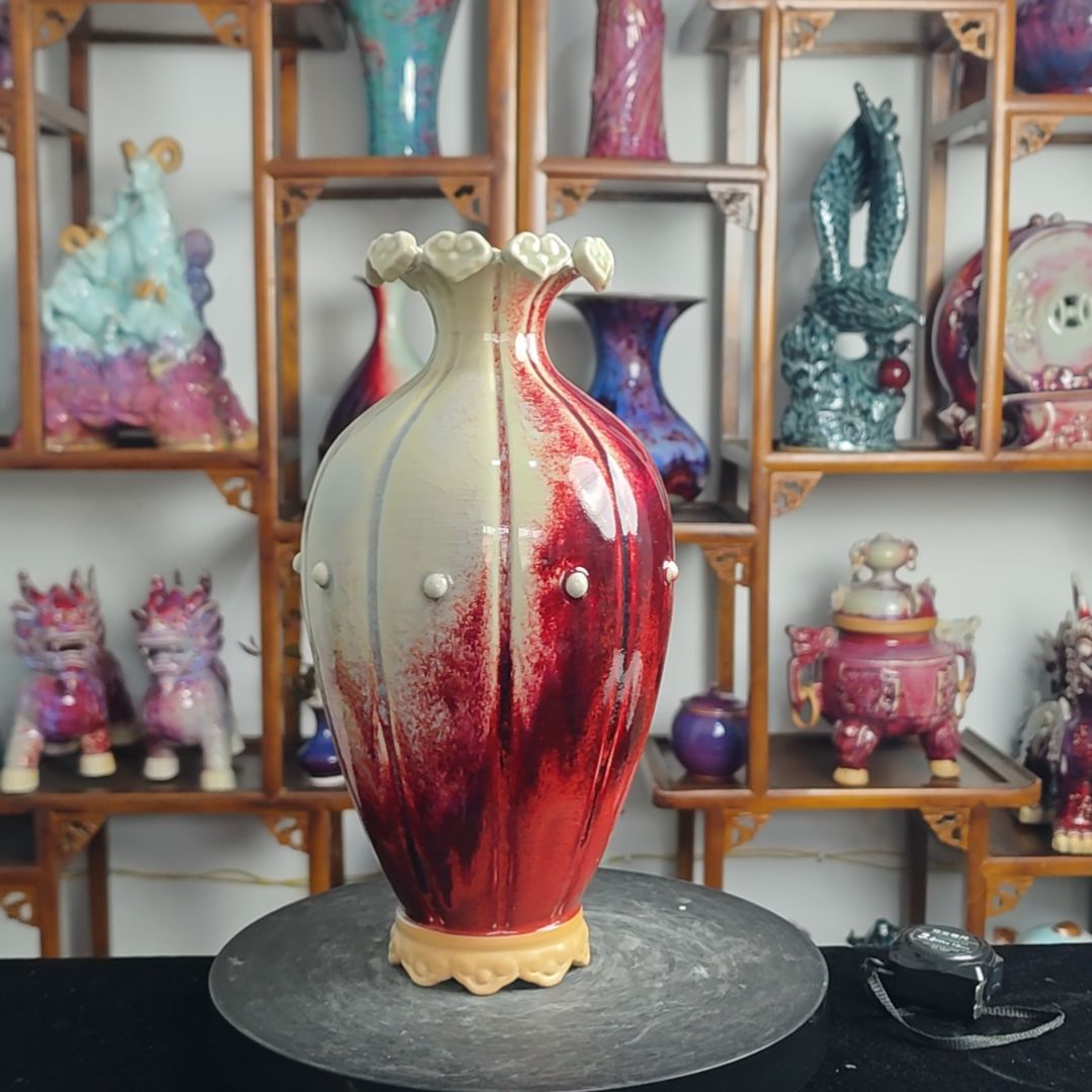 摆件钧瓷摆件神后镇钧瓷