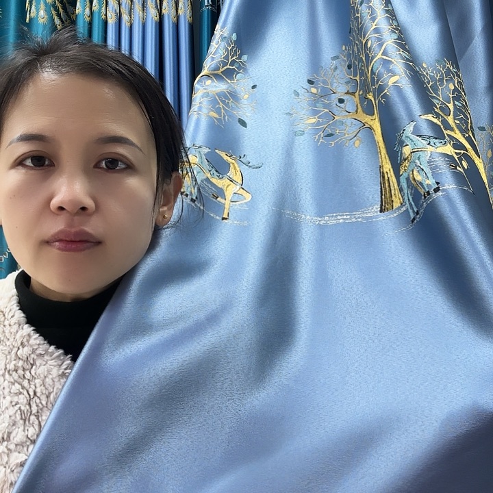 彩铝小鹿蓝灰色4米对开挂钩高2.95