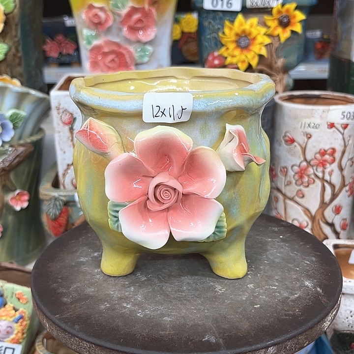 紫砂花盆粗陶材质多肉花盆