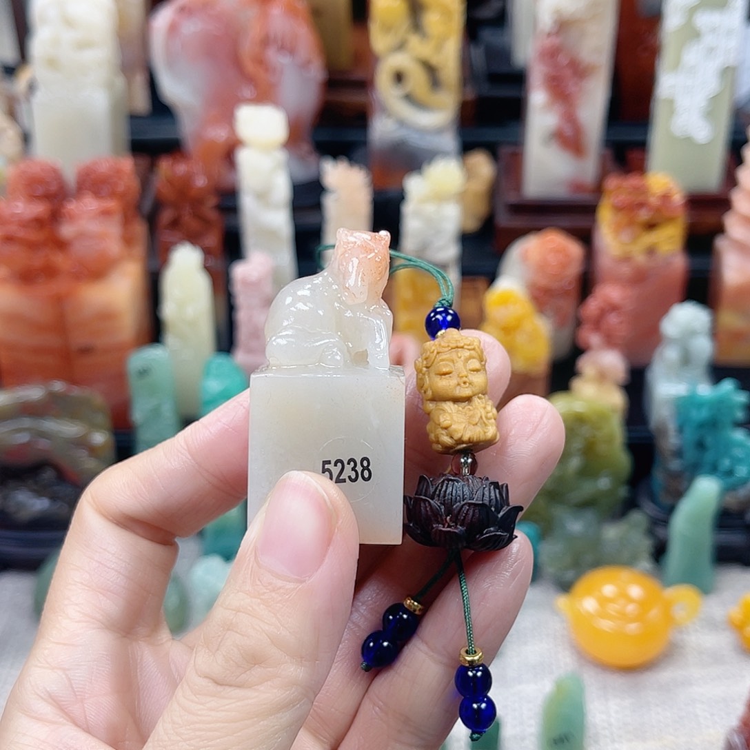 柒***猫印石昌化石5238包邮包刻