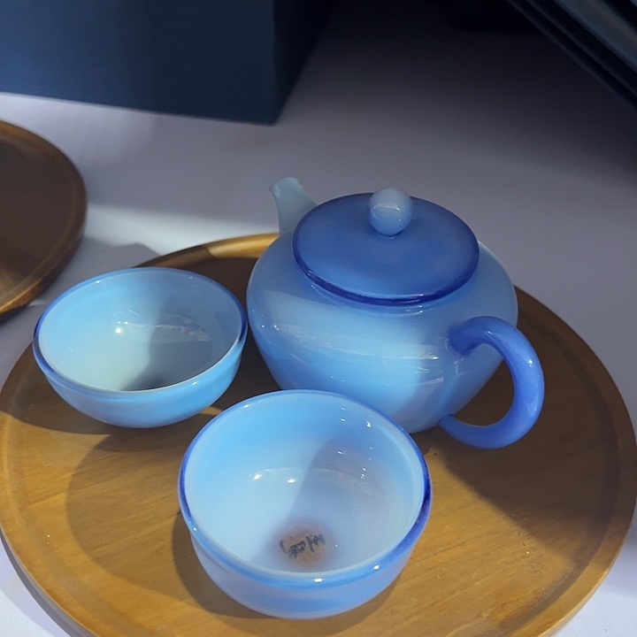 玉见 蓝玉泡壶一套 