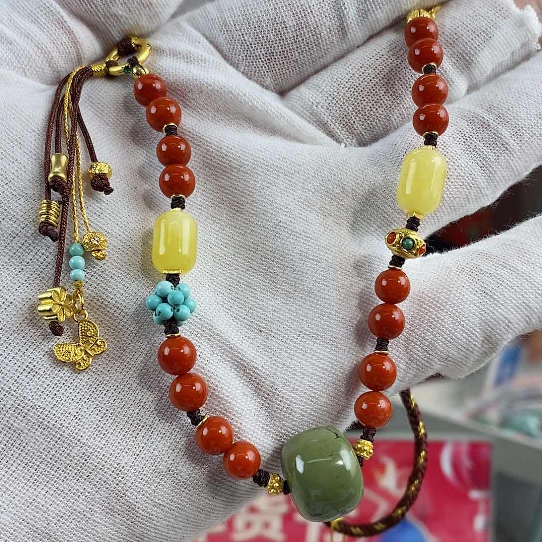 绿松石珠宝奇石银S925镀金镶嵌