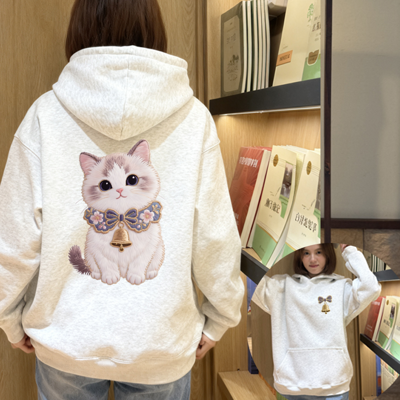 几何图案秋季连帽时尚不缩水加绒卫衣常规印花百搭