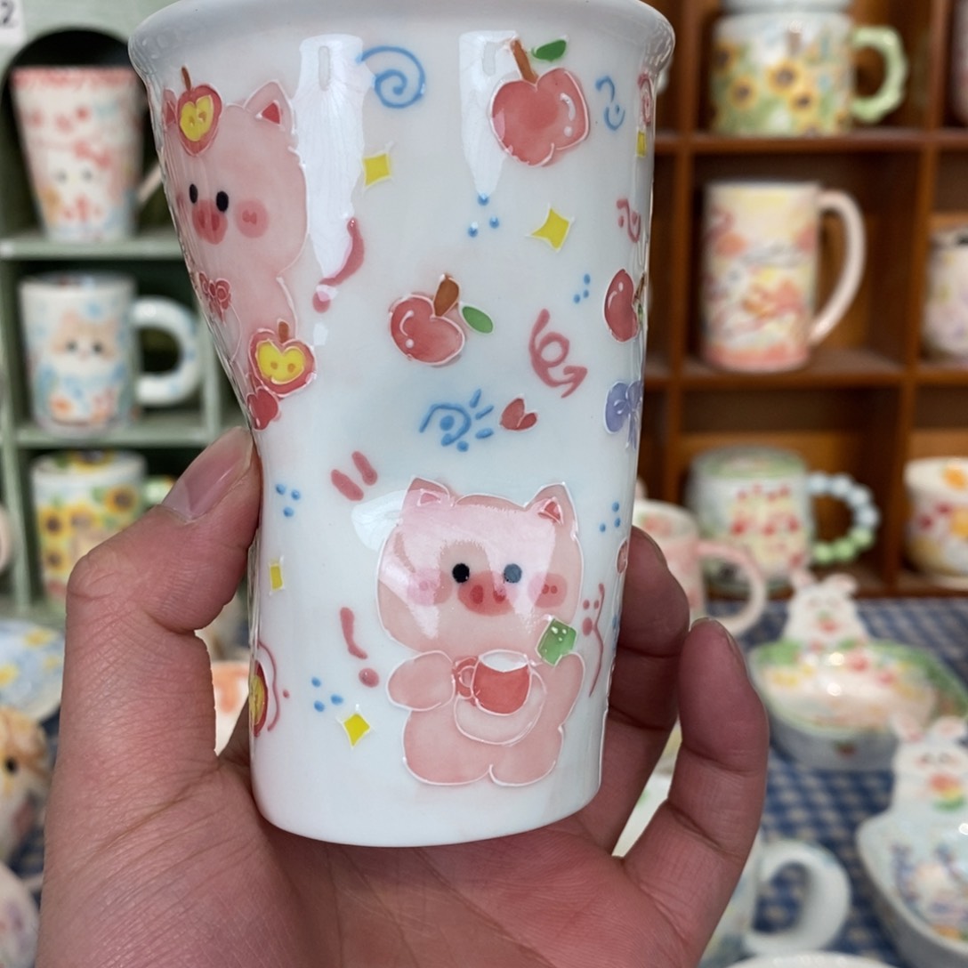 瓷片苹果小智可乐杯