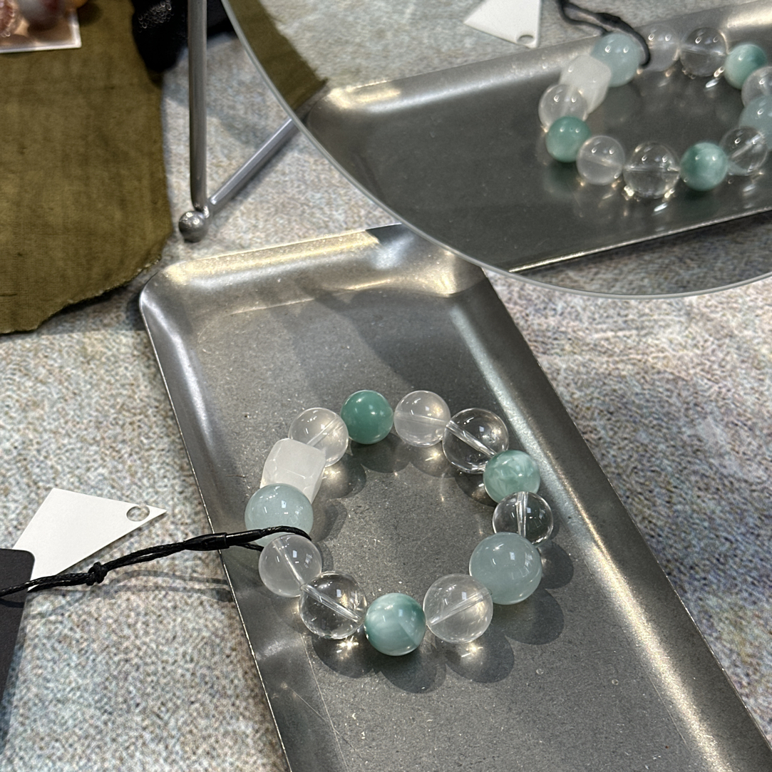 金利理小众天然水晶手串【翡宁】翡绿守护的心灵安宁之境