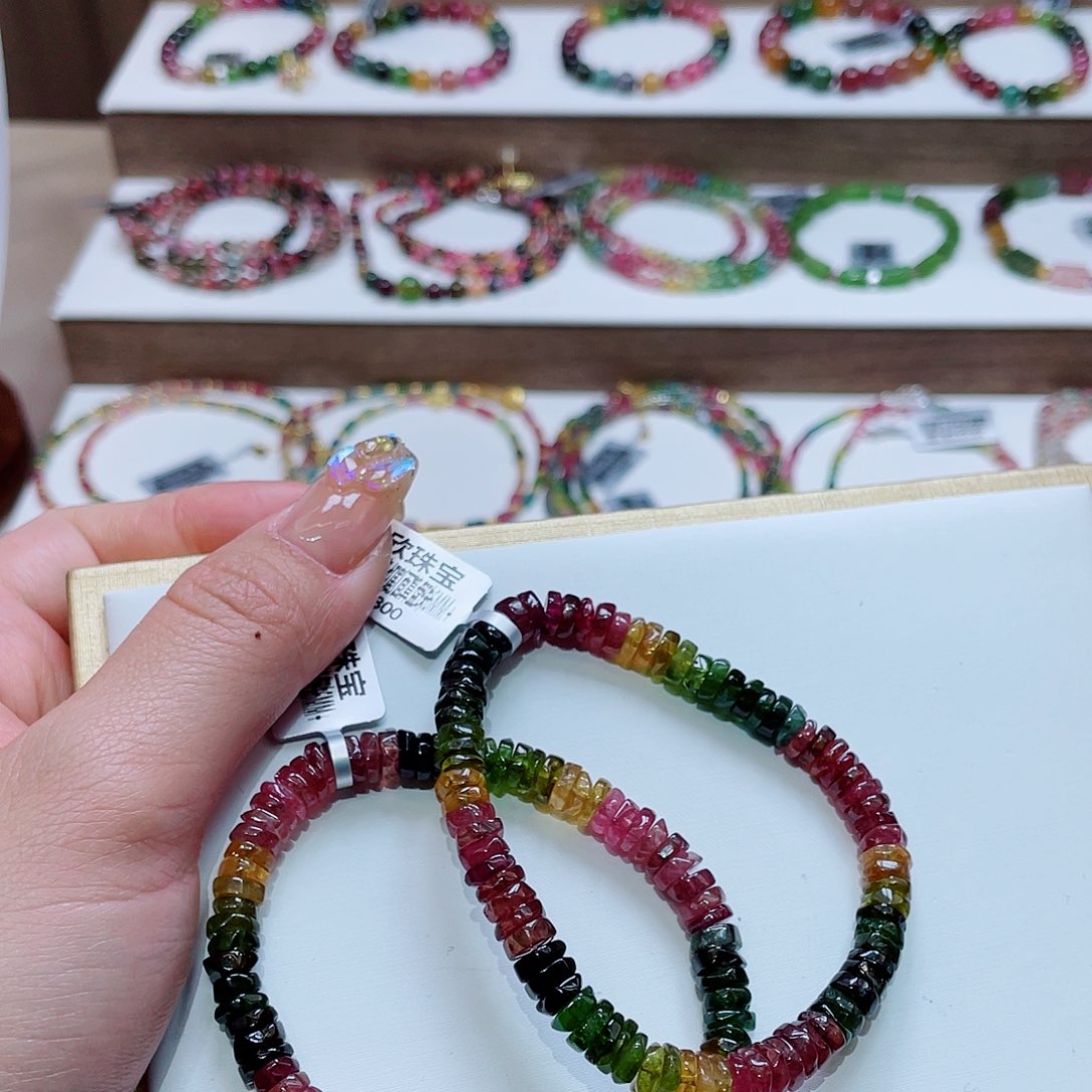 碧玺手串未镶嵌多样性发其一