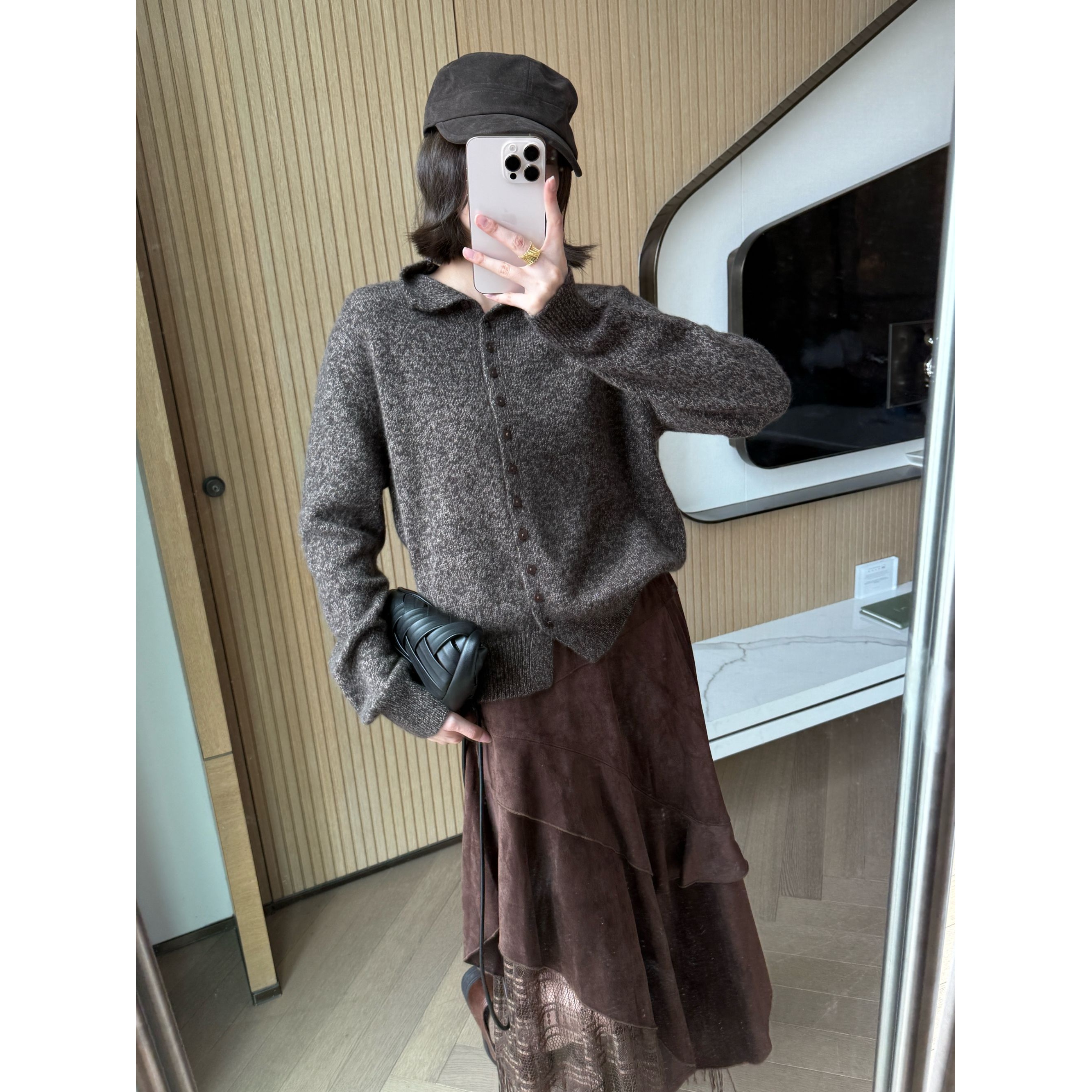 【ZHEN】25K01580 2025新款显瘦时尚百搭小众气质毛衣女款