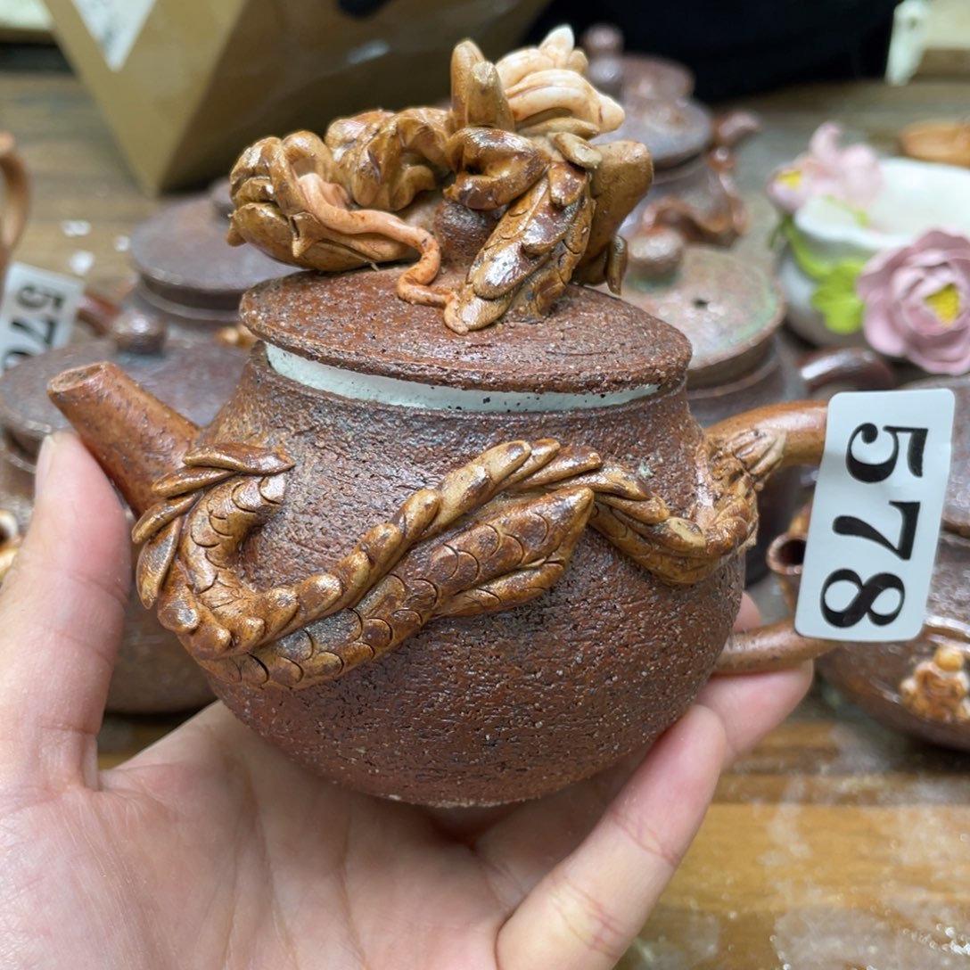陶纯手工柴烧茶壶茶具