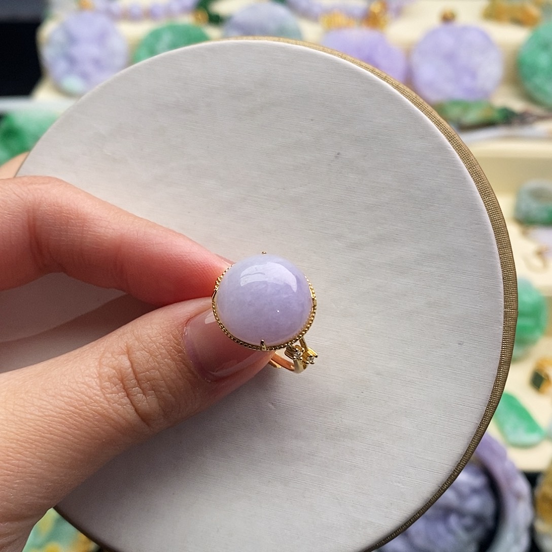 翡翠未镶嵌戒指戒指