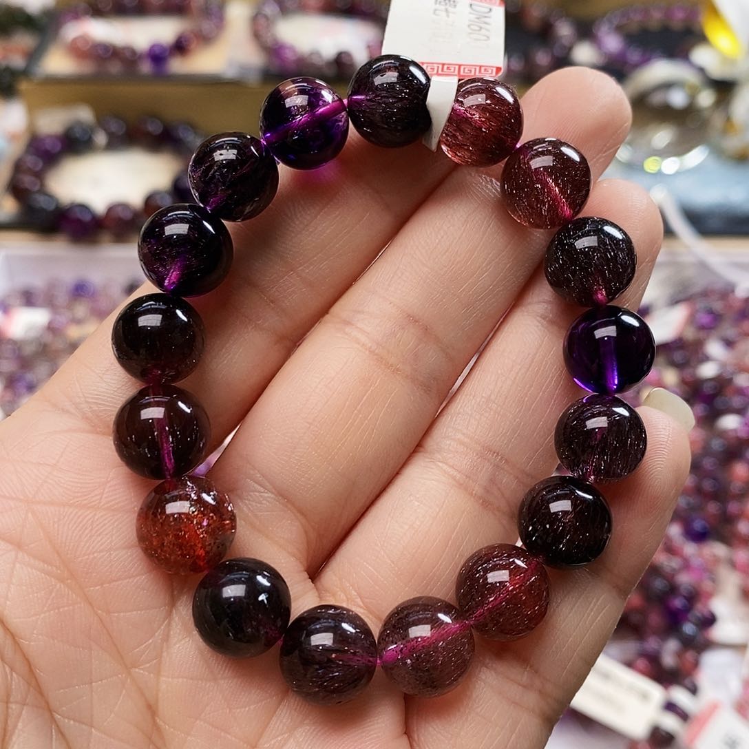 未镶嵌手链水晶11黑加仑超七爆闪DM600