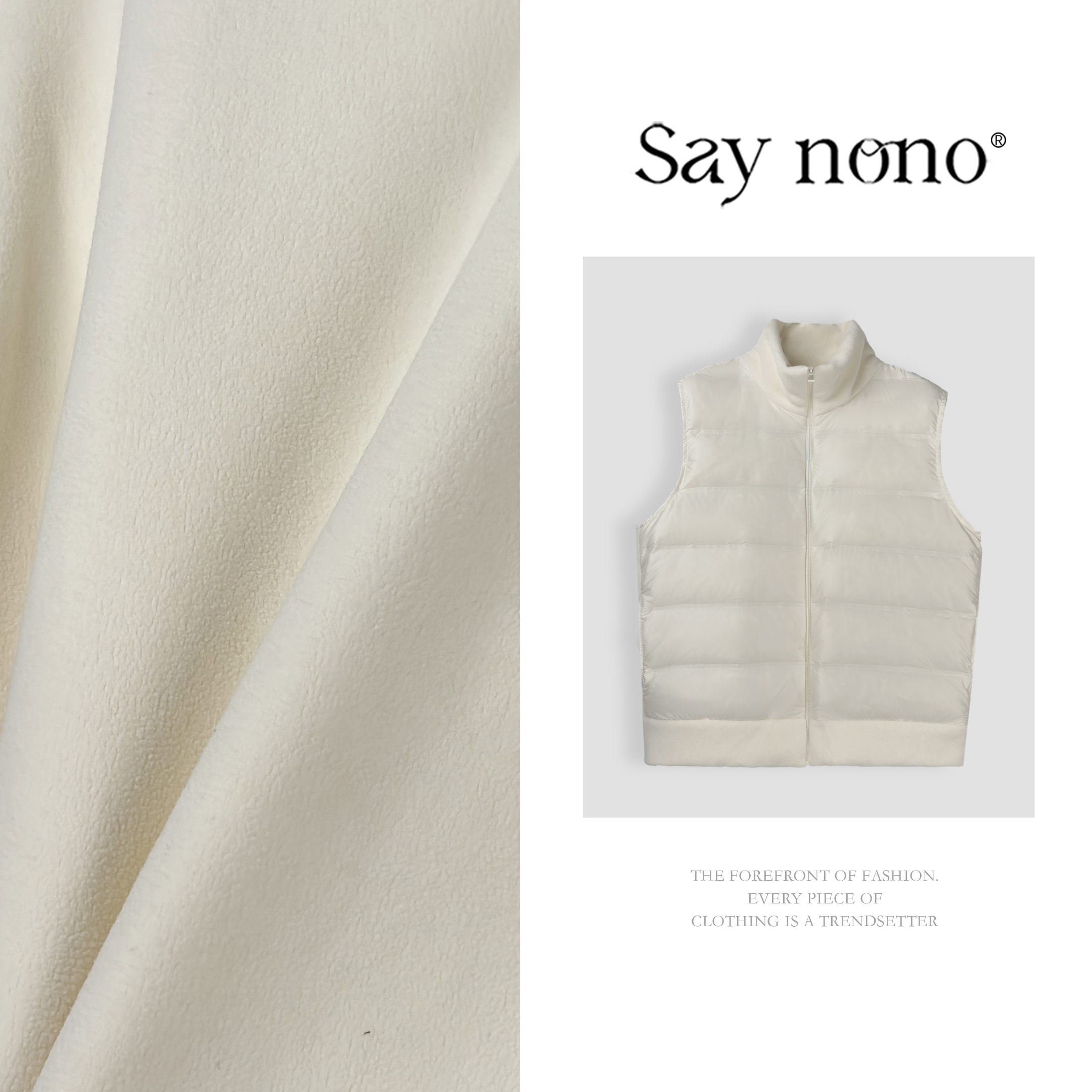 懒猫nono│Saynono 时尚气质休闲百搭无袖鸭绒羽绒背心GJ0918AY