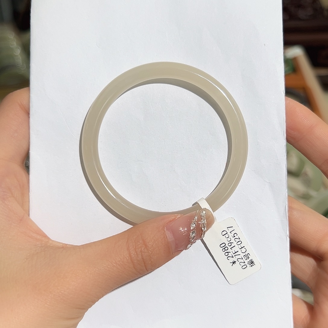 和田玉手镯未镶嵌55