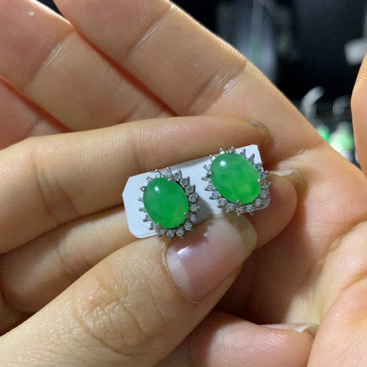 翡翠银S925镶嵌戒指