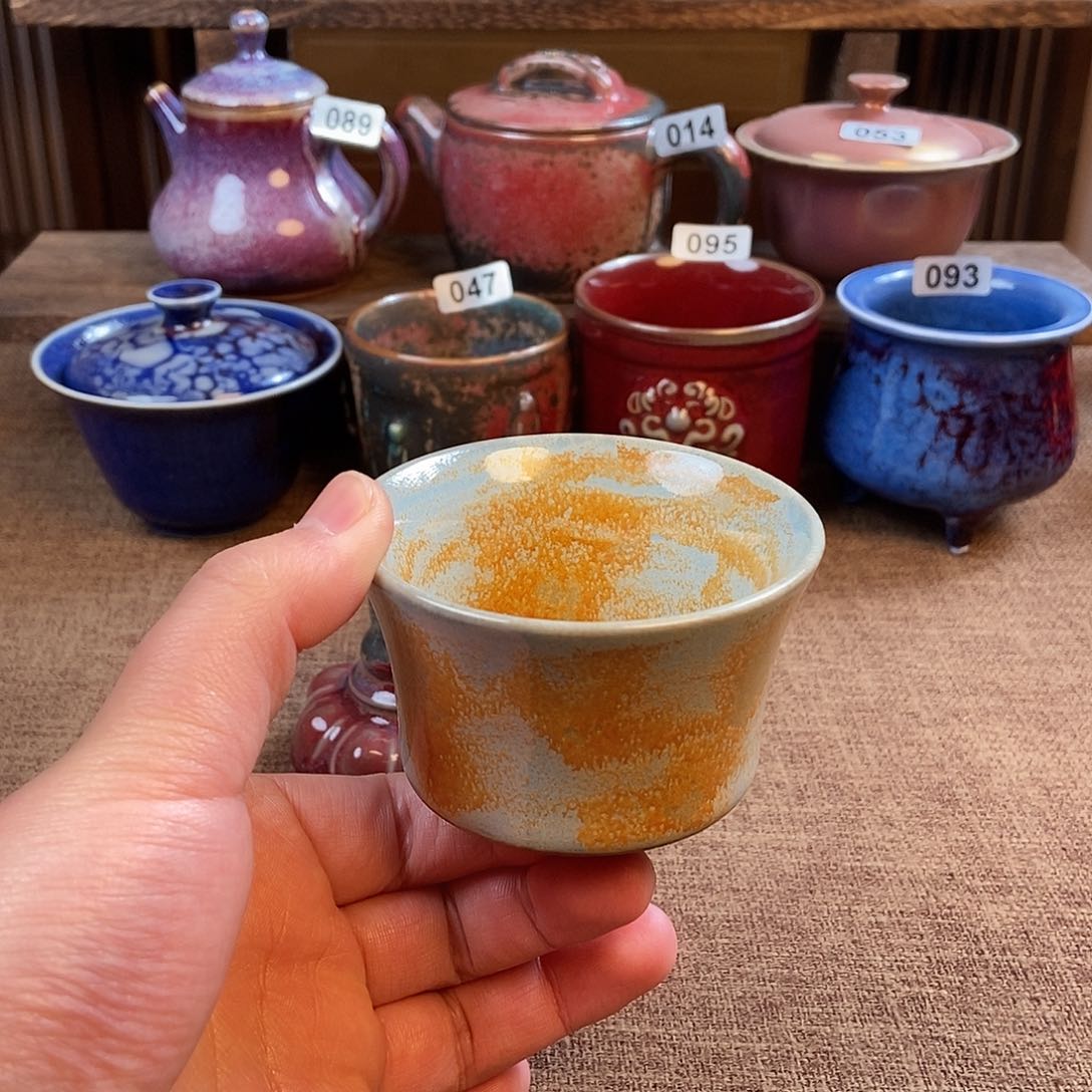 摆件钧瓷主人杯杯
