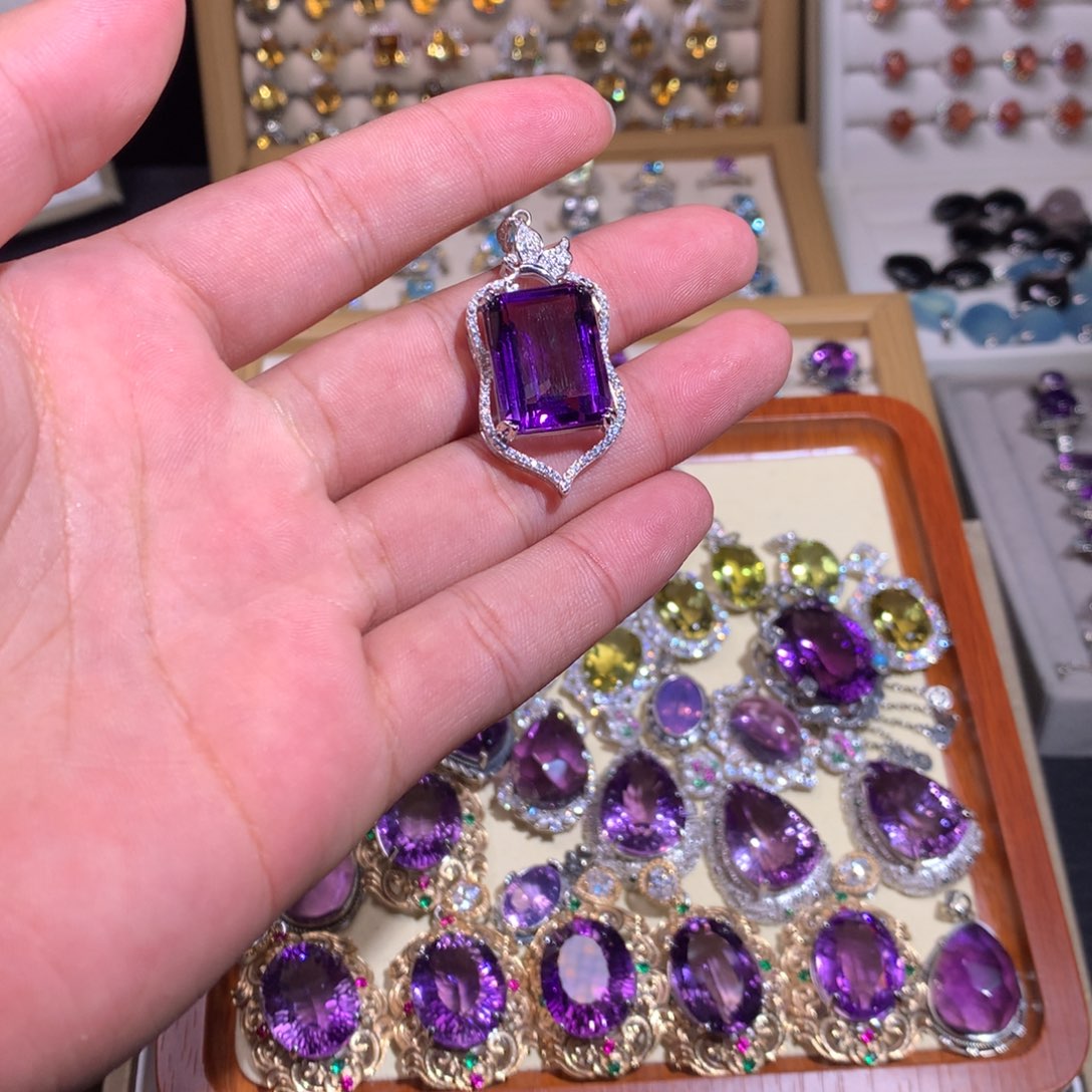 【闪购商品】水晶戒圈银S925镶嵌川**江戒指