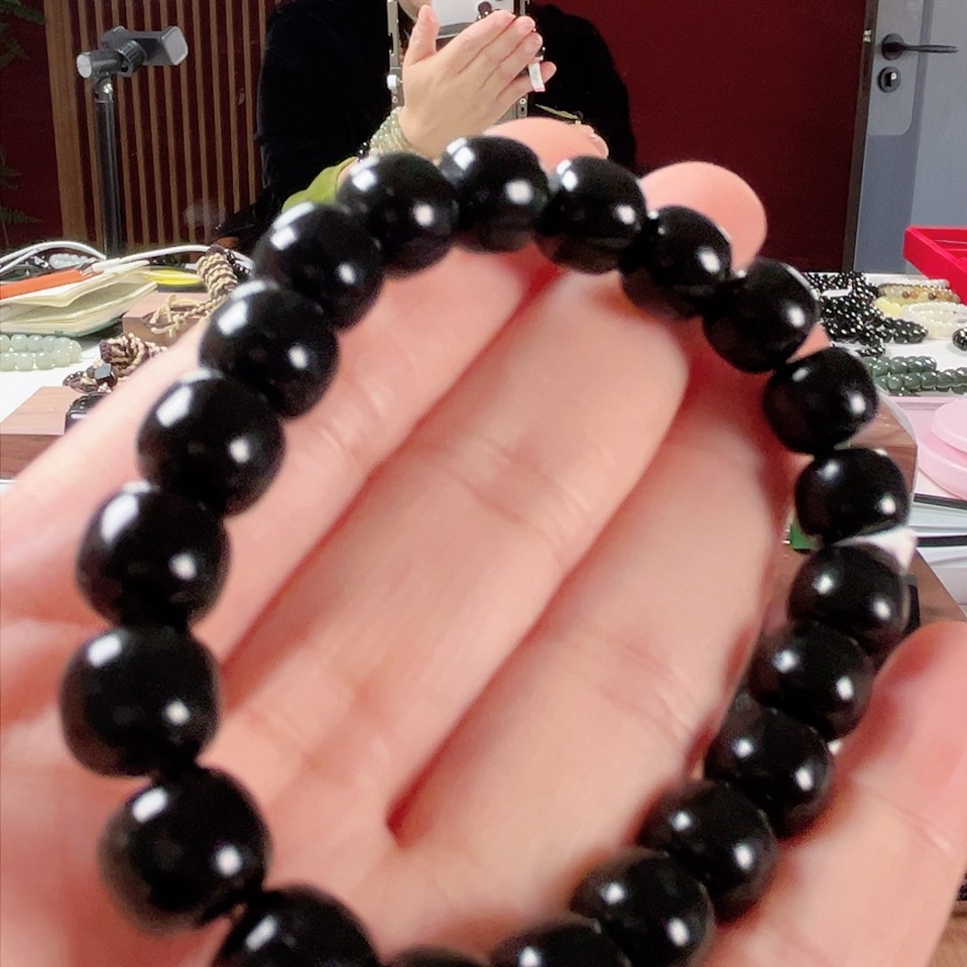 和田玉手链未镶嵌新疆和田玉塔青老型9/10