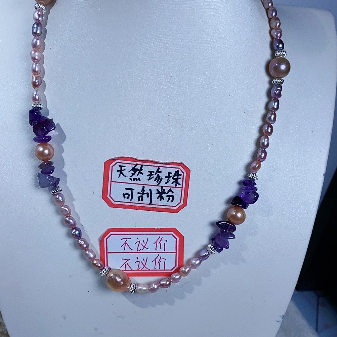 淡水珍珠颈饰银S925镶嵌