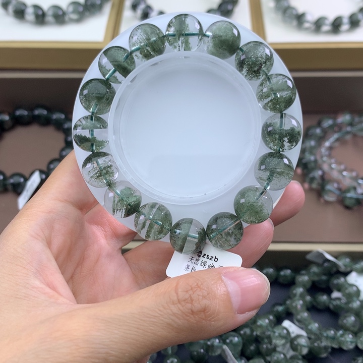 未镶嵌手链水晶绿幽灵