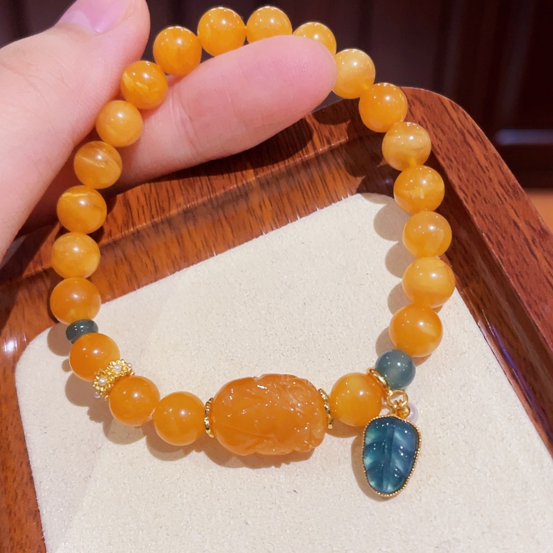 蜜蜡手链未镶嵌手串