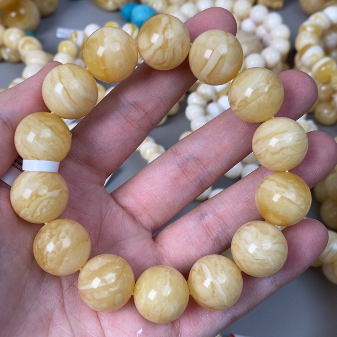 蜜蜡未镶嵌珠宝奇石33.7g16mm