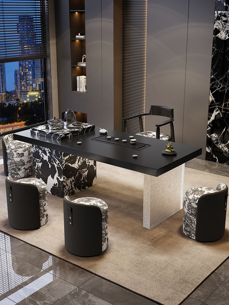 【轻奢阳台款】小阳台风岩板茶桌组合茶台桌现代简约功夫茶台