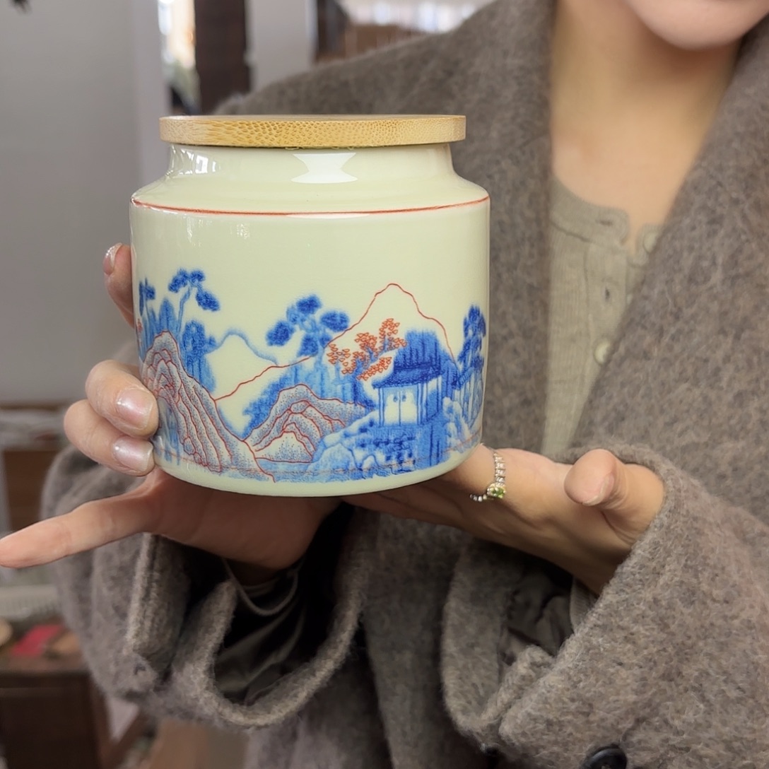 龙泉云间青瓷小米茶器