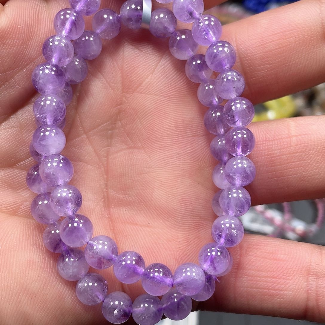 水晶手链未镶嵌天然萱衣草6+多样式发一