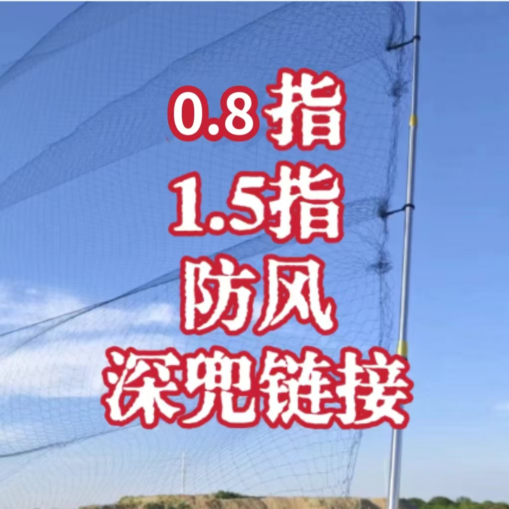 0.8指1.5指防风鱼丝线尼龙线黑丝网户外防护网防鸟驱鸟器神器户外