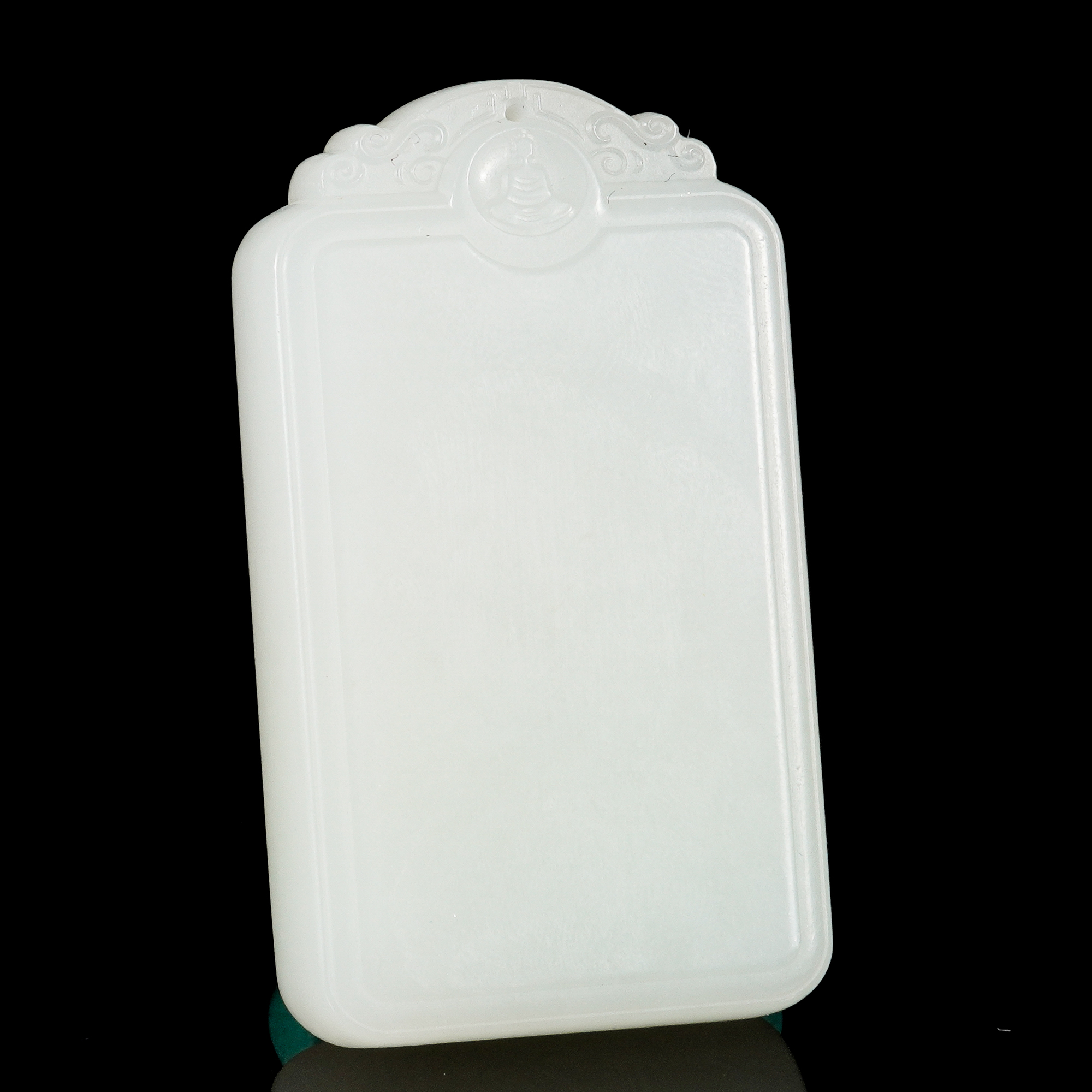 LOT.027羊脂白玉平安无事牌/X2192