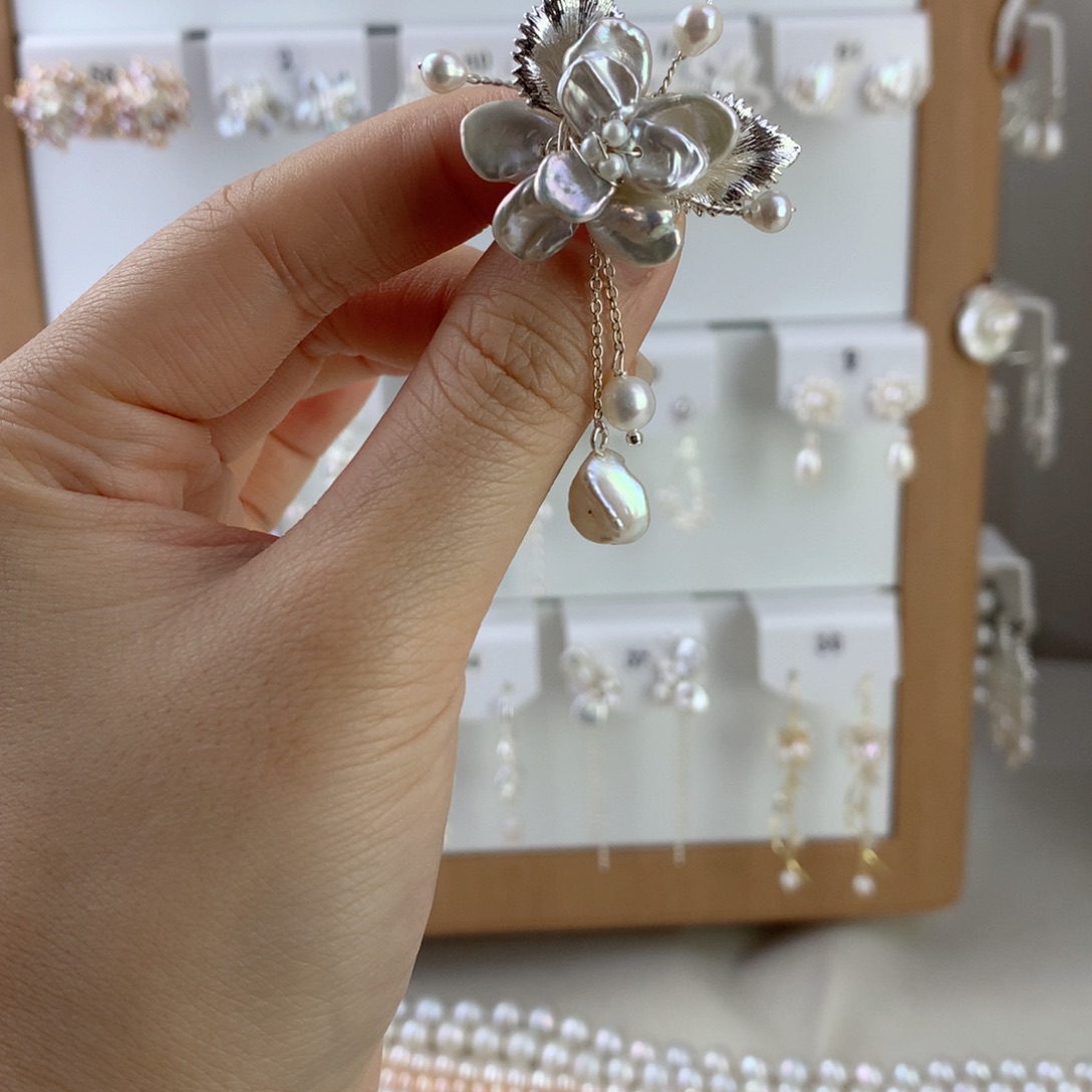 未镶嵌耳饰淡水珍珠