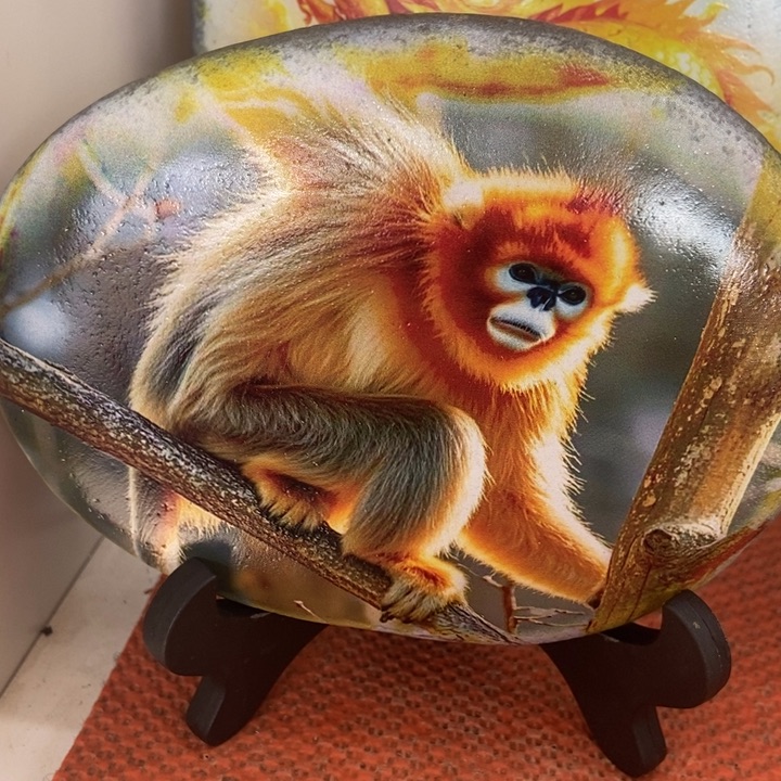 石材猴子摆件真美啊