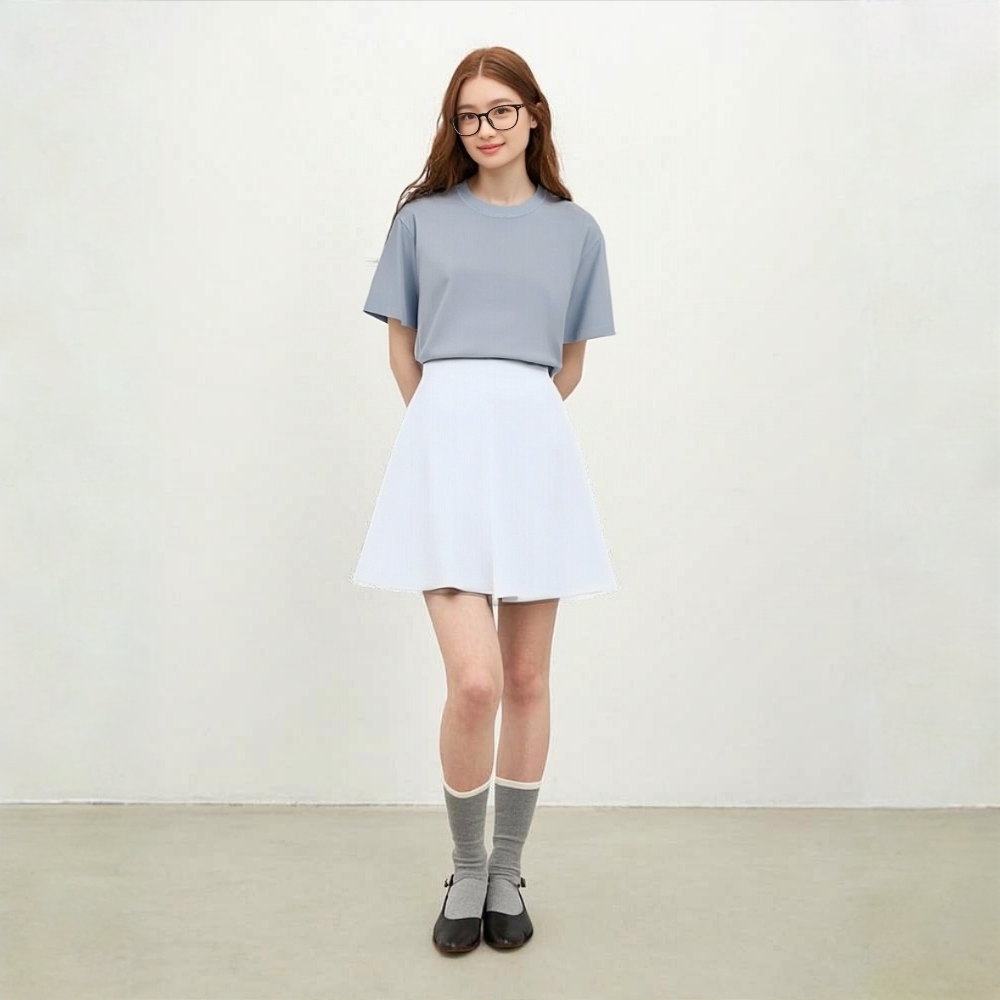 （婷1）②⑨⑨起~常规款通用高温定型T恤透气纯色户外夏季显瘦运动白色