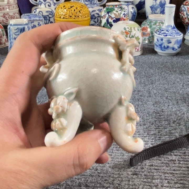 锅***號摆件瓷一个湖田的小炉子