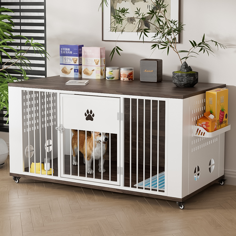 木质宠物狗笼子家用中小型犬泰迪带厕所狗屋大型犬家居风格狗别墅