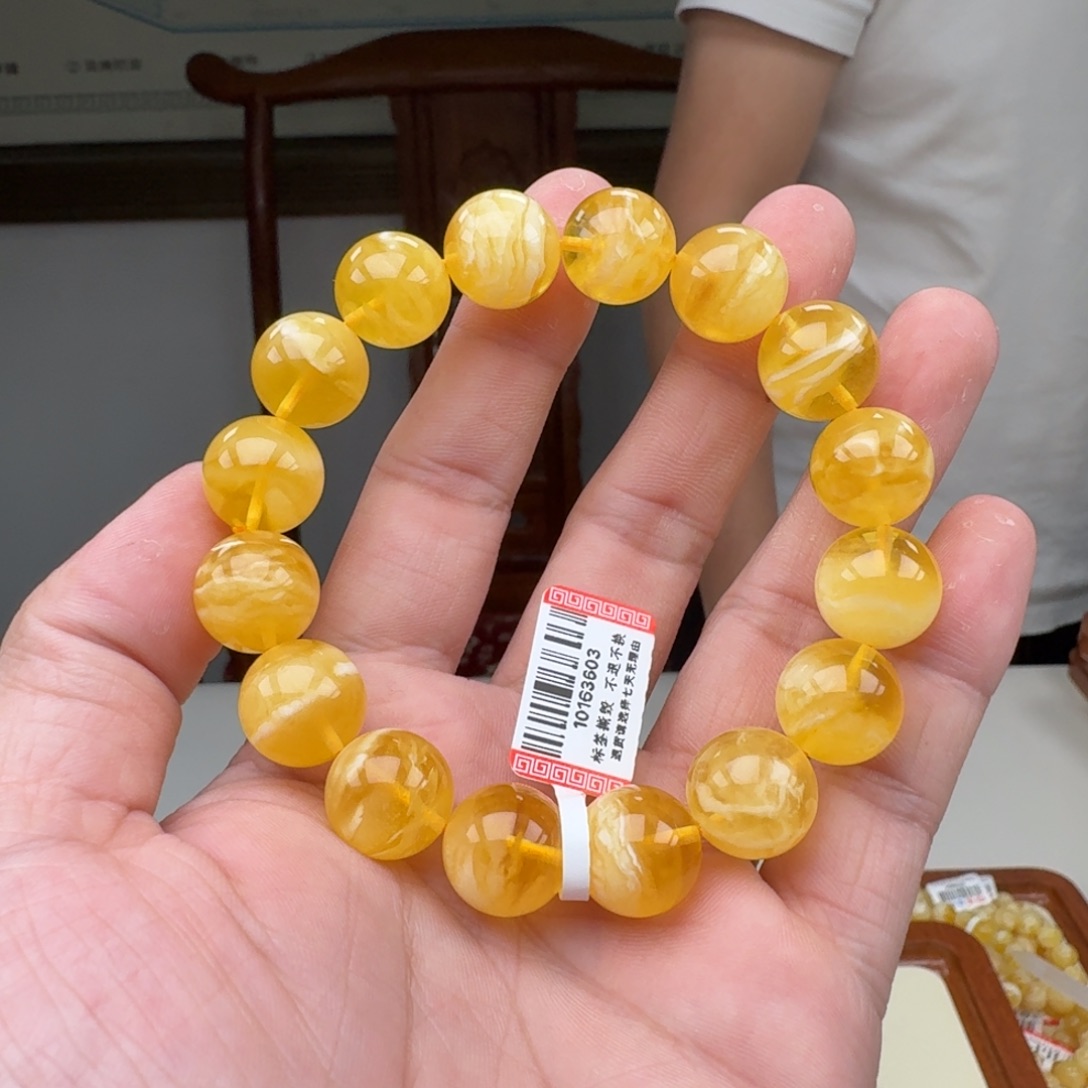 蜜蜡未镶嵌手链蜜蜡手串