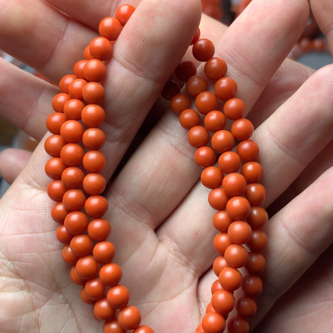 南红玛瑙未镶嵌1啊东寨老南红小米珠多圈