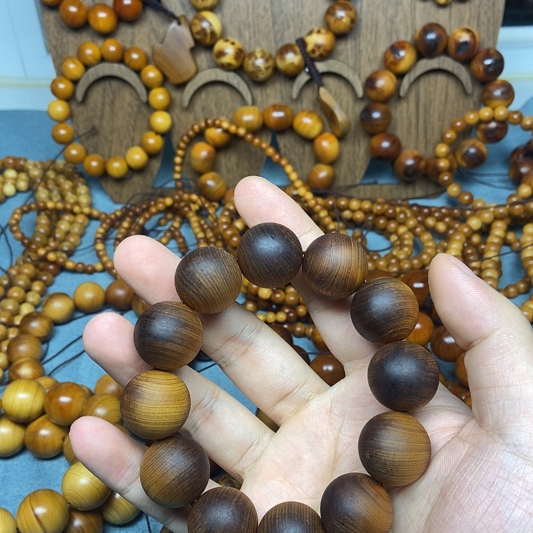 順***然柏木（崖柏）手串/手链干黑油